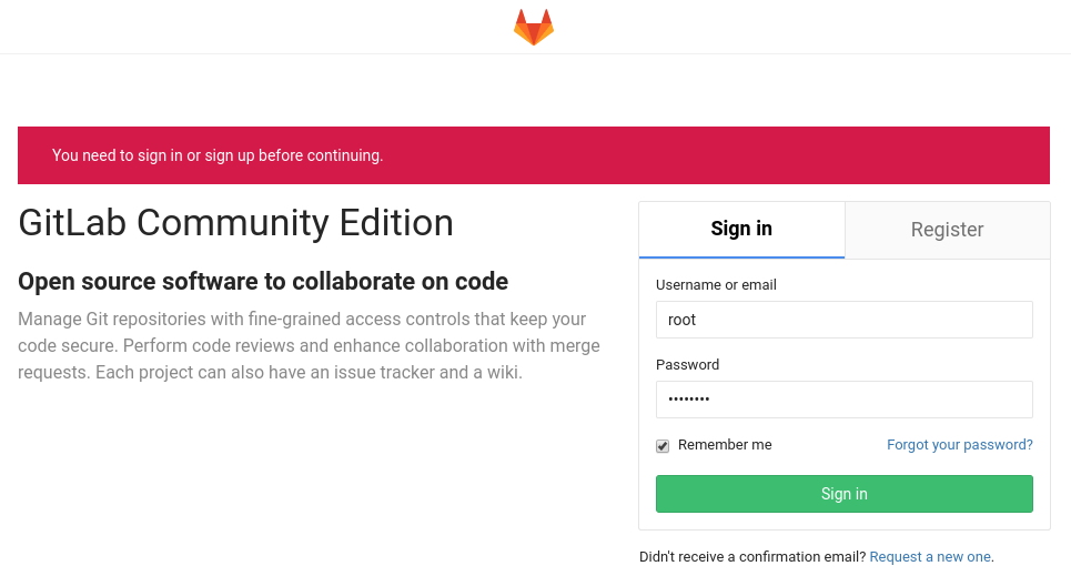 Index · Google cloud platform · Install · Help · GitLab